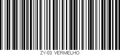 Código de barras (EAN, GTIN, SKU, ISBN): 'ZY-03/VERMELHO'