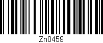Código de barras (EAN, GTIN, SKU, ISBN): 'Zn0459'