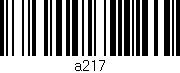 Código de barras (EAN, GTIN, SKU, ISBN): 'a217'