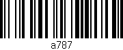 Código de barras (EAN, GTIN, SKU, ISBN): 'a787'