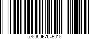 Código de barras (EAN, GTIN, SKU, ISBN): 'a7899967045918'