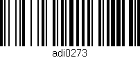 Código de barras (EAN, GTIN, SKU, ISBN): 'adi0273'