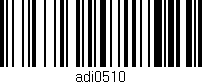 Código de barras (EAN, GTIN, SKU, ISBN): 'adi0510'
