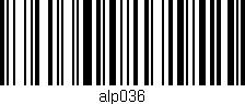 Código de barras (EAN, GTIN, SKU, ISBN): 'alp036'