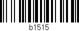 Código de barras (EAN, GTIN, SKU, ISBN): 'b1515'