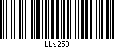 Código de barras (EAN, GTIN, SKU, ISBN): 'bbs250'