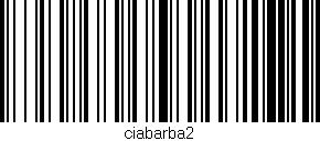 Código de barras (EAN, GTIN, SKU, ISBN): 'ciabarba2'