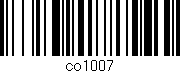 Código de barras (EAN, GTIN, SKU, ISBN): 'co1007'