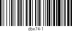 Código de barras (EAN, GTIN, SKU, ISBN): 'dbe74-1'