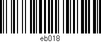 Código de barras (EAN, GTIN, SKU, ISBN): 'eb018'