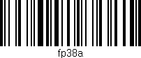 Código de barras (EAN, GTIN, SKU, ISBN): 'fp38a'