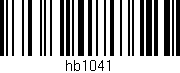 Código de barras (EAN, GTIN, SKU, ISBN): 'hb1041'