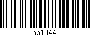 Código de barras (EAN, GTIN, SKU, ISBN): 'hb1044'
