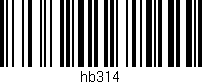 Código de barras (EAN, GTIN, SKU, ISBN): 'hb314'