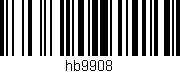 Código de barras (EAN, GTIN, SKU, ISBN): 'hb9908'