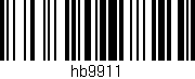 Código de barras (EAN, GTIN, SKU, ISBN): 'hb9911'