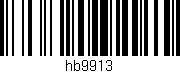Código de barras (EAN, GTIN, SKU, ISBN): 'hb9913'