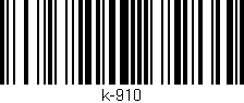 Código de barras (EAN, GTIN, SKU, ISBN): 'k-910'