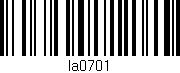 Código de barras (EAN, GTIN, SKU, ISBN): 'la0701'