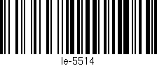 Código de barras (EAN, GTIN, SKU, ISBN): 'le-5514'
