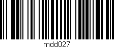 Código de barras (EAN, GTIN, SKU, ISBN): 'mdd027'