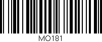 Código de barras (EAN, GTIN, SKU, ISBN): 'mo181'