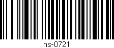 Código de barras (EAN, GTIN, SKU, ISBN): 'ns-0721'