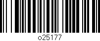Código de barras (EAN, GTIN, SKU, ISBN): 'o25177'