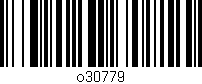 Código de barras (EAN, GTIN, SKU, ISBN): 'o30779'