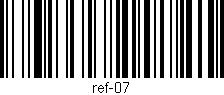 Código de barras (EAN, GTIN, SKU, ISBN): 'ref-07'