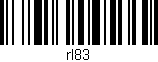 Código de barras (EAN, GTIN, SKU, ISBN): 'rl83'