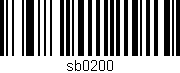 Código de barras (EAN, GTIN, SKU, ISBN): 'sb0200'