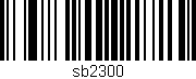 Código de barras (EAN, GTIN, SKU, ISBN): 'sb2300'