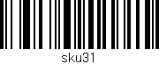Código de barras (EAN, GTIN, SKU, ISBN): 'sku31'