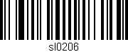 Código de barras (EAN, GTIN, SKU, ISBN): 'sl0206'