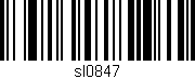 Código de barras (EAN, GTIN, SKU, ISBN): 'sl0847'