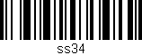 Código de barras (EAN, GTIN, SKU, ISBN): 'ss34'