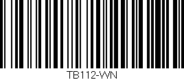 Código de barras (EAN, GTIN, SKU, ISBN): 'tb112-wn'