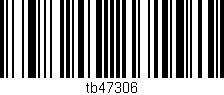 Código de barras (EAN, GTIN, SKU, ISBN): 'tb47306'
