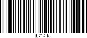 Código de barras (EAN, GTIN, SKU, ISBN): 'tb714-kk'