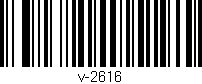 Código de barras (EAN, GTIN, SKU, ISBN): 'v-2616'