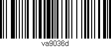 Código de barras (EAN, GTIN, SKU, ISBN): 'va9036d'