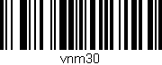 Código de barras (EAN, GTIN, SKU, ISBN): 'vnm30'