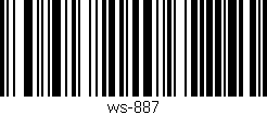 Código de barras (EAN, GTIN, SKU, ISBN): 'ws-887'