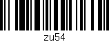 Código de barras (EAN, GTIN, SKU, ISBN): 'zu54'
