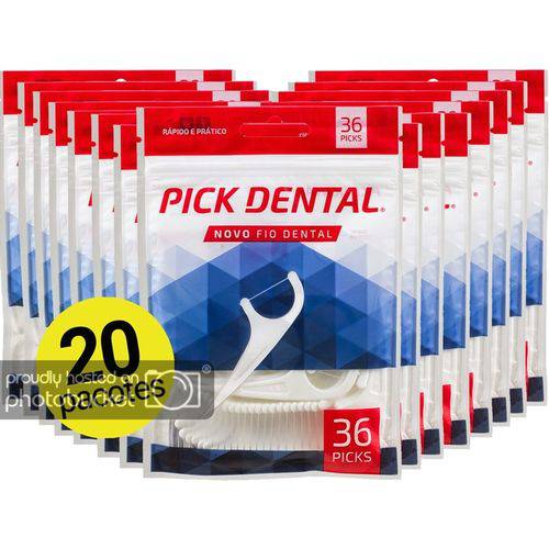 20 Fio Dental Pick Floss com Haste Palito Cabo Kids Fita Oralb ( 720 Unid )