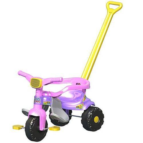 02 Triciclos Infantil Tico Tico Festa Rosa com Aro - Magic Toys