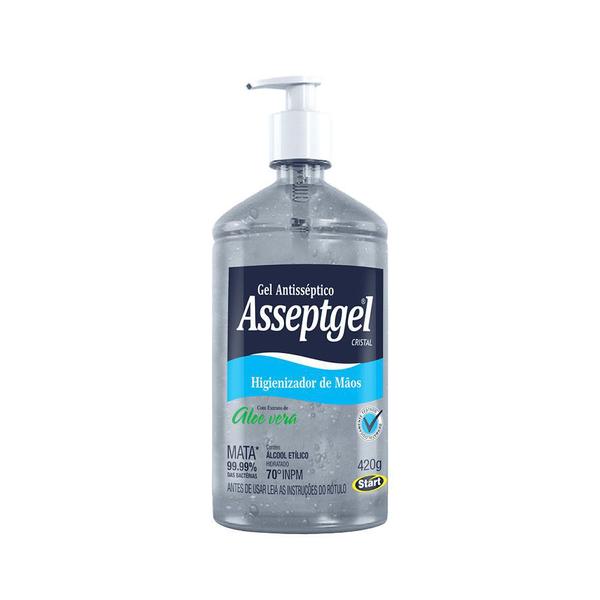 03 X Alcool Gel Anti-séptico Higienizador de Mãos 420g - Asseptgel