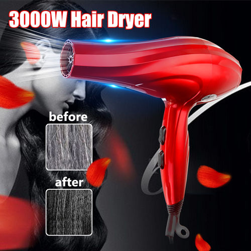 3000w Professional Secador Salon Cabelo Cabelodressing Hot + Cold Care com Bico Set