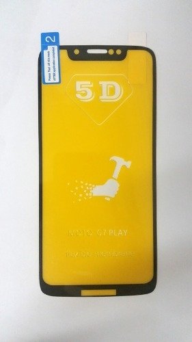 05 Películas 5D Gel Flexível Full Motorola Moto G7 Play